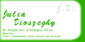 julia dioszeghy business card