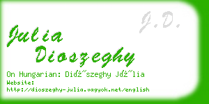 julia dioszeghy business card